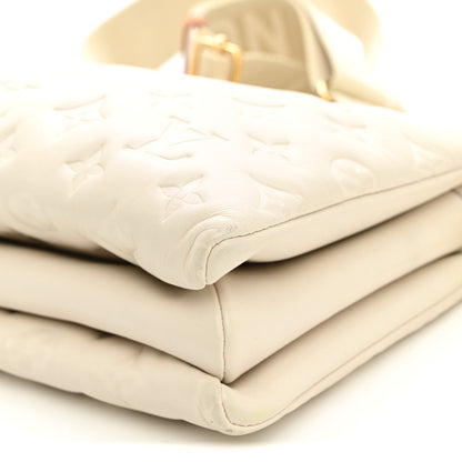 Louis Vuitton Lambskin Embossed Monogram Coussin PM Beige Cream 10 of 10