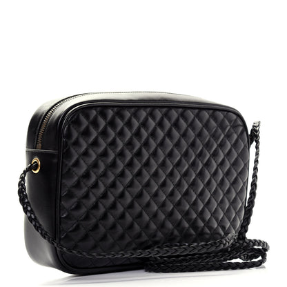Gucci Calfskin Web Trapuntata Small GG Shoulder Bag Black 3 of 12