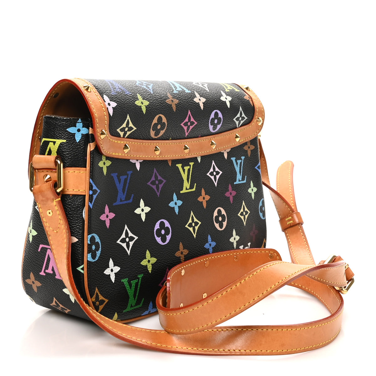 Louis Vuitton Monogram Multicolor Sologne Black 3 of 9