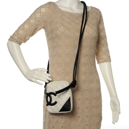 Chanel Calfskin Quilted Cambon Small Messenger White Black 2 of 8