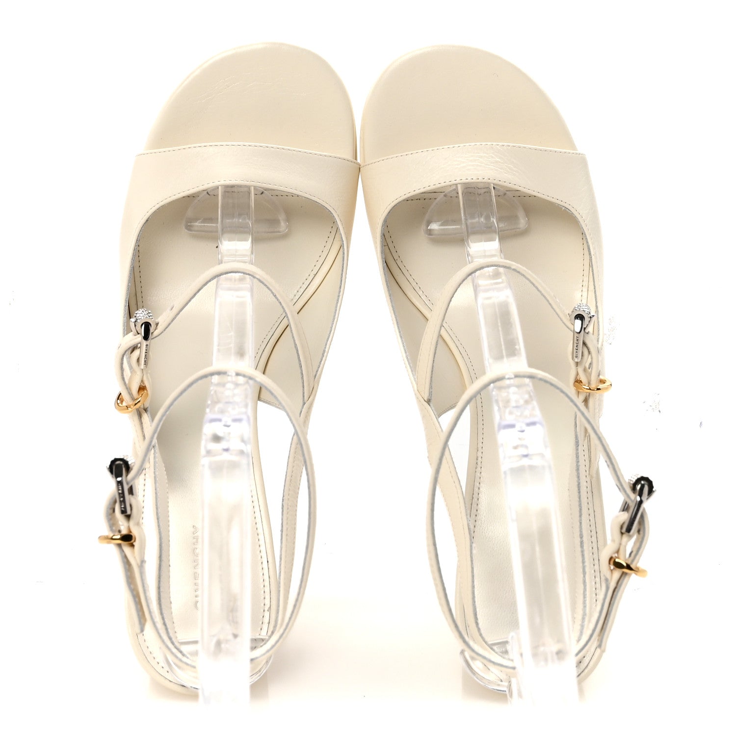 Givenchy Calfskin Voyou Sandals 40 Ivory 2 of 10