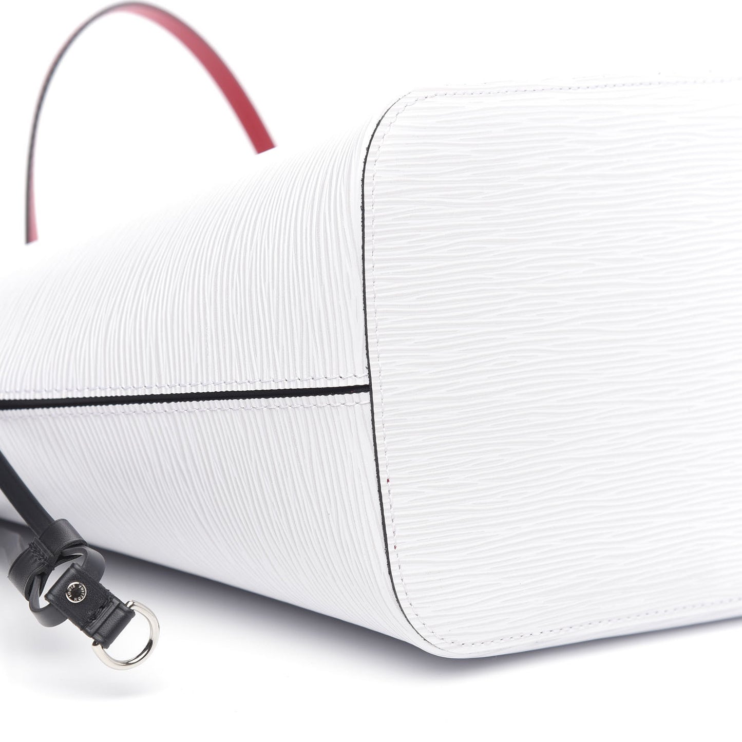 Epi Neverfull MM White Scarlet Black
