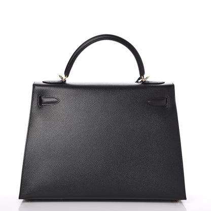 Hermes Epsom Kelly Sellier 32 Black 6 of 35