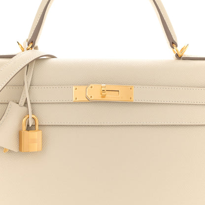 Hermes Epsom Kelly Sellier 32 Craie 8 of 14