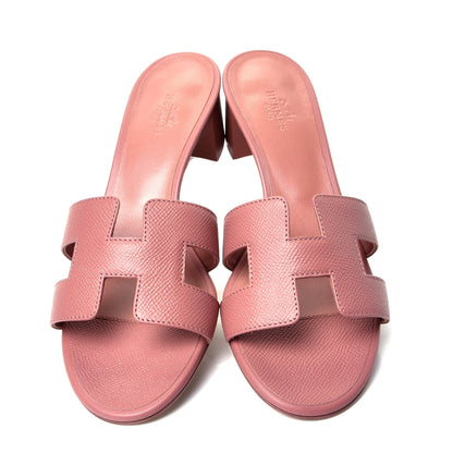 Hermes Epsom Oasis Sandals 37 Rose Aube 5 of 9