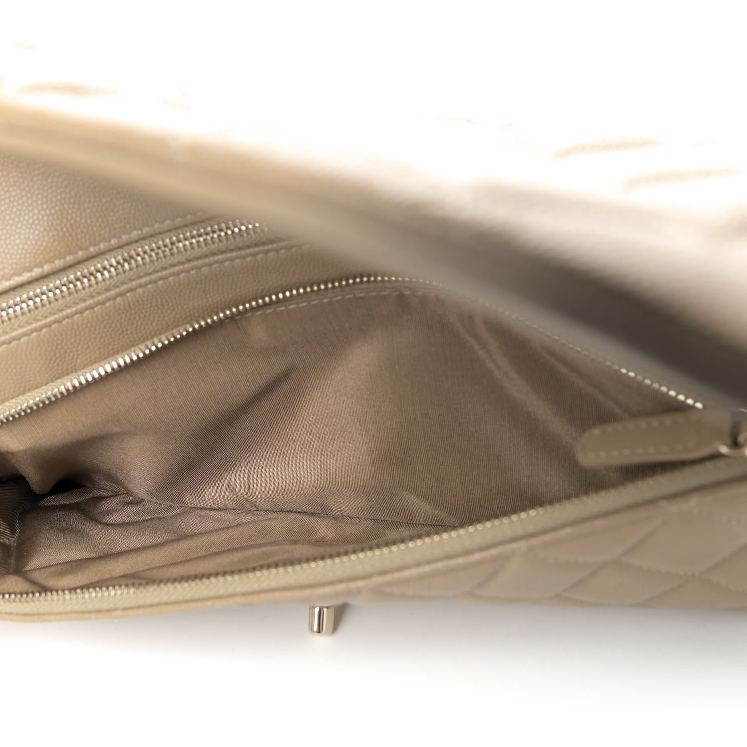 Chanel Caviar Quilted Flap Clutch Dark Beige 4 of 6