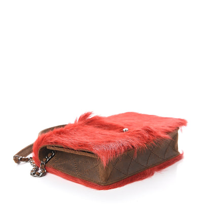 Chanel Goat Hair Wallet On Chain WOC Red 3 of 8