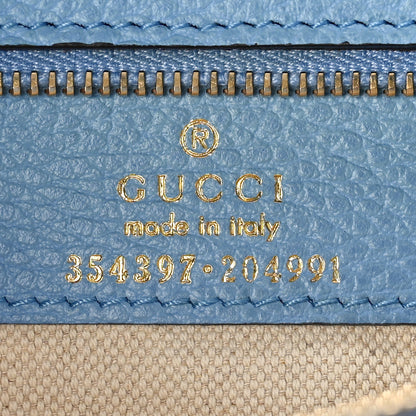 Gucci Dollar Calfskin Medium Swing Tote Mineral Blue 6 of 11
