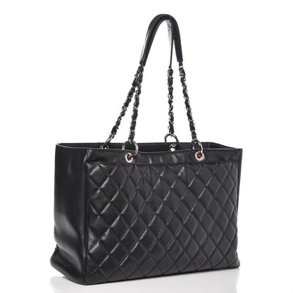 Chanel Caviar Quilted Grand Shopping Tote GST Black 3 of 14