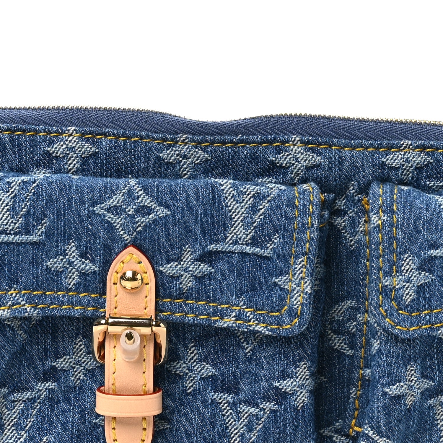 Louis Vuitton Monogram Pochette Accessories Cargo Blue Denim 7 of 10