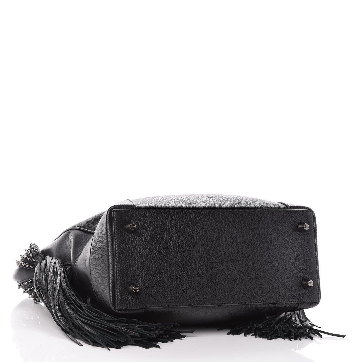 Empire Calf Spikes Fringe Eloise Hobo Black