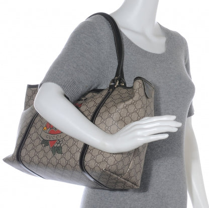Gucci GG Plus Monogram Tattoo Heart Medium Joy Tote Ebony 2 of 8