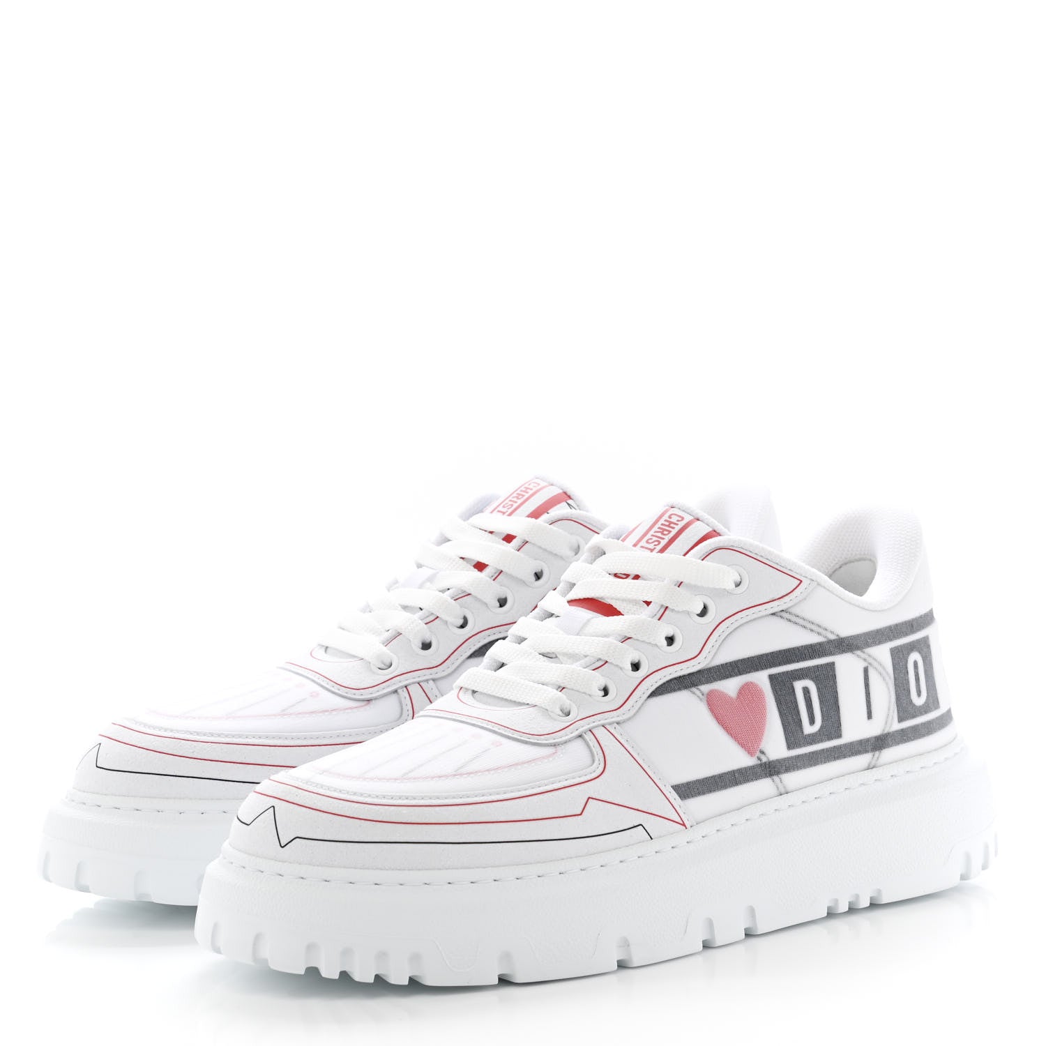 Christian Dior Nylon Mesh Dior Addict D Chess Dioramour Low Top Sneakers 40 White Multicolor 3 of 8