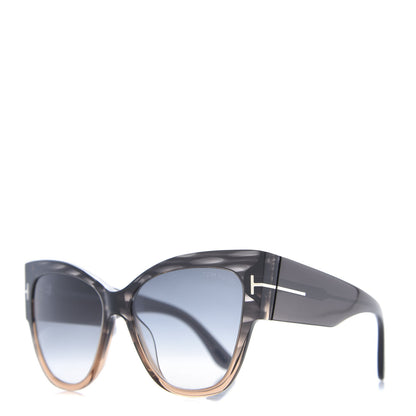 Tom Ford Anoushka Sunglasses TF371 Melange Grey Peach 1 of 8