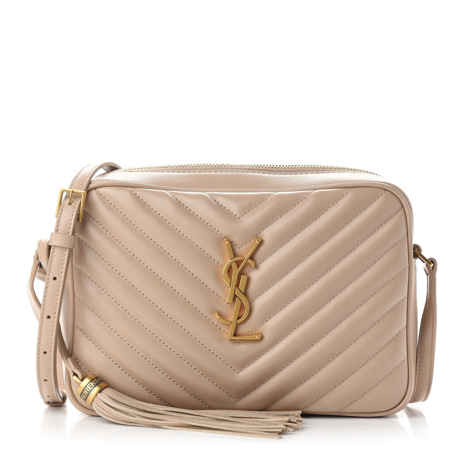 Saint Laurent Calfskin Matelasse Monogram Lou Camera Bag Nude Powder 1 of 9