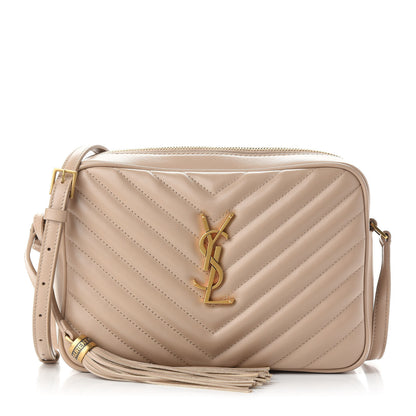 Saint Laurent Calfskin Matelasse Monogram Lou Camera Bag Nude Powder 1 of 9