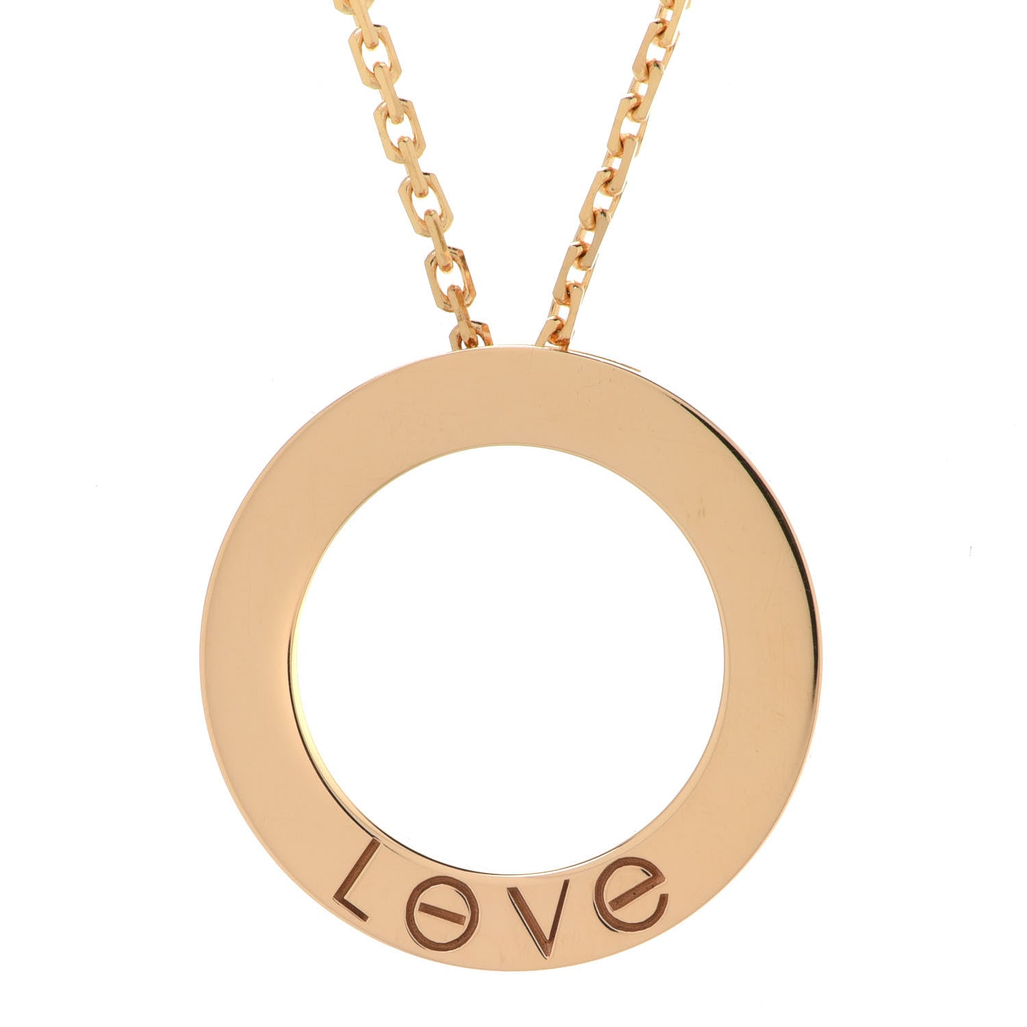 Cartier 18K Yellow Gold Diamond LOVE Paved Necklace 5 of 8