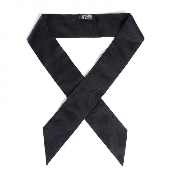 Hermes Silk Bolduc Twilly Black 1 of 10