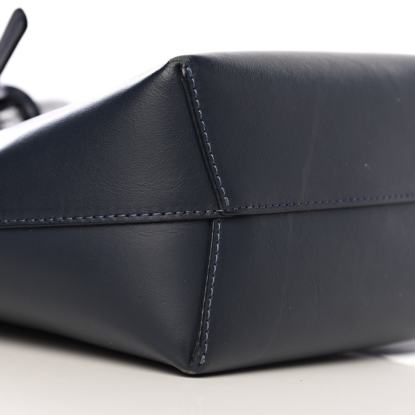 Calfskin Mini Mini Bucket Bag Blu
