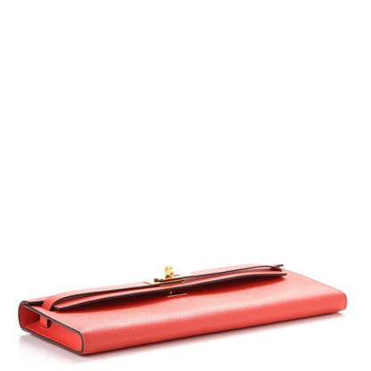 Hermes Epsom Kelly Cut Clutch Pochette Rose Jaipur 4 of 30