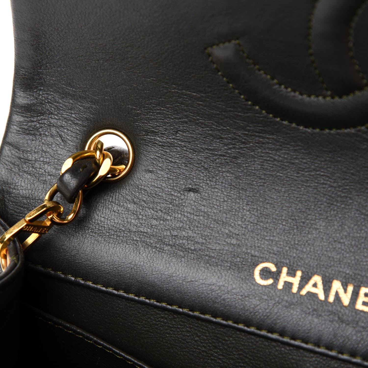 Chanel Lambskin Quilted Mini Flap Dark Green 8 of 12