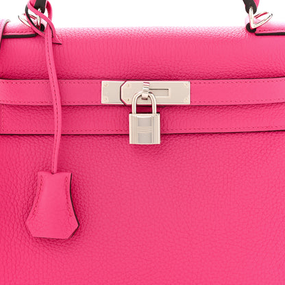 Hermes Togo Kelly Retourne 28 Rose Shocking 8 of 16
