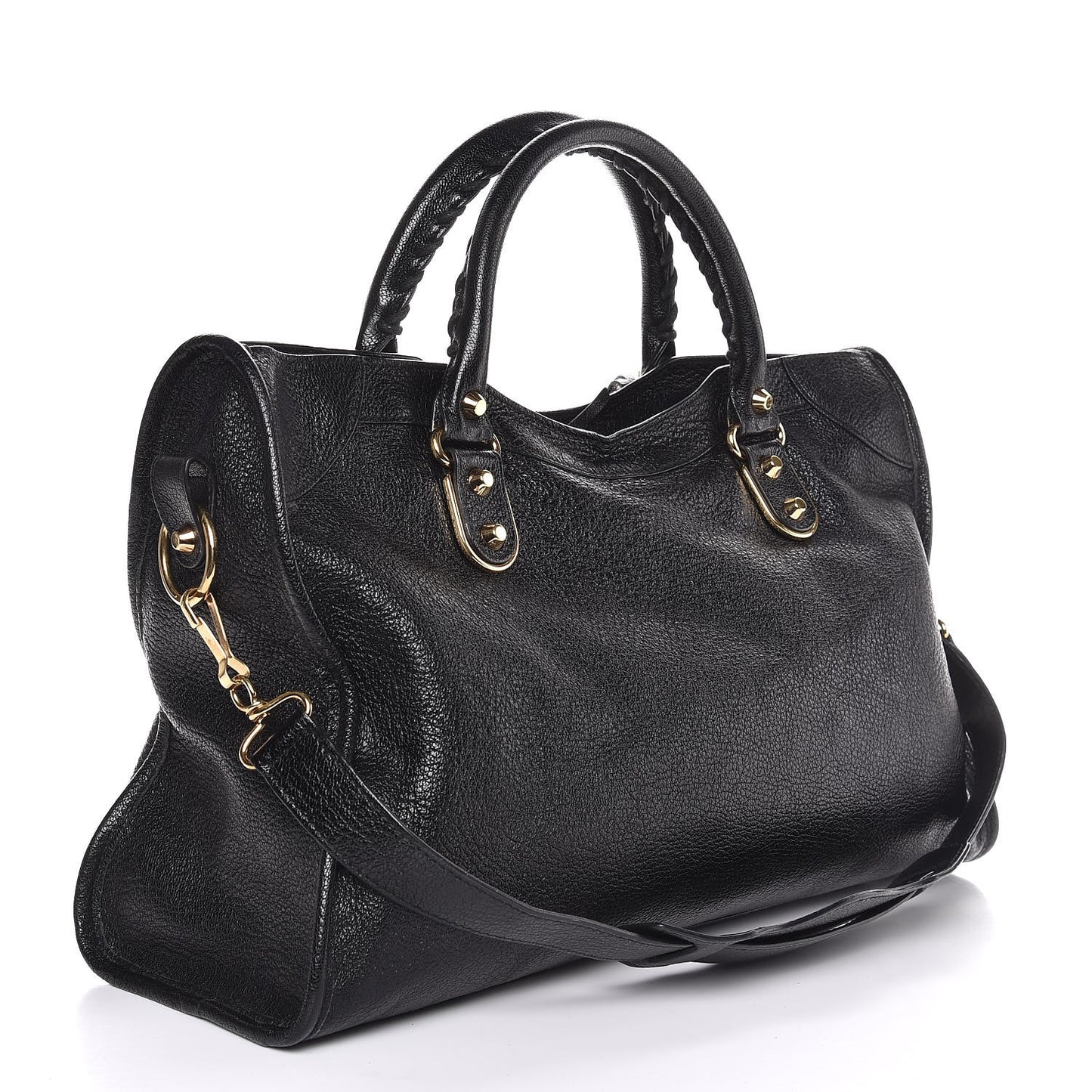 Chevre Gold Metallic Edge Hardware City Black