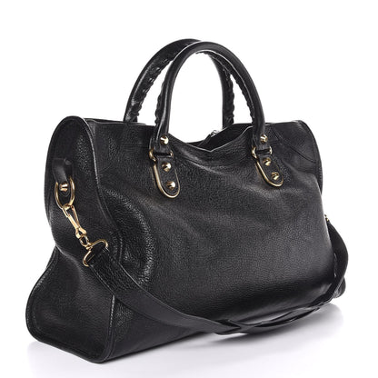Balenciaga Chevre Gold Metallic Edge Hardware City Black 3 of 8
