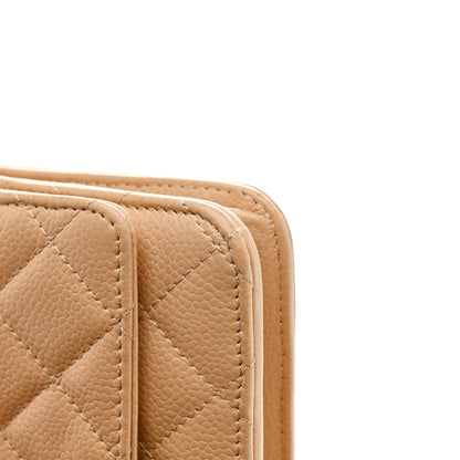 Chanel Caviar Quilted Wallet On Chain WOC Beige 13 of 15