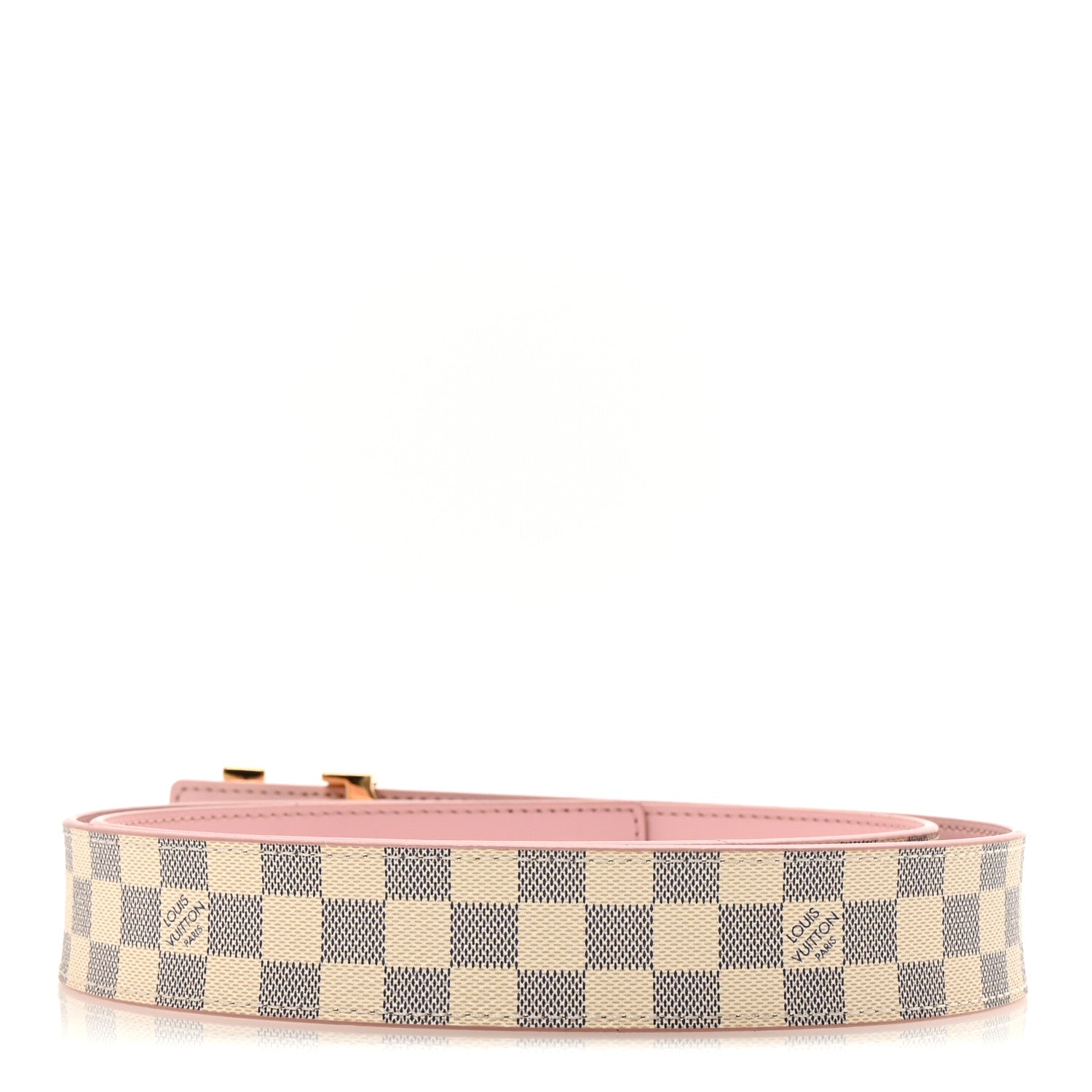 Louis Vuitton Damier Azur 30mm LV Initiales Reversible Belt 90 36 Pink 2 of 5