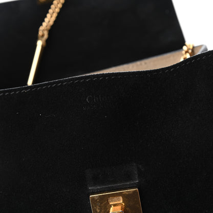 Chloe Suede Calfskin Mini Drew Shoulder Bag Black 8 of 10