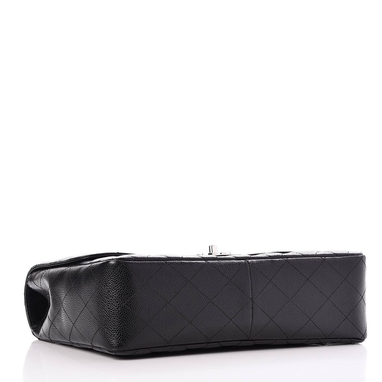 Chanel Caviar Quilted Jumbo Single Flap Black 5 of 9