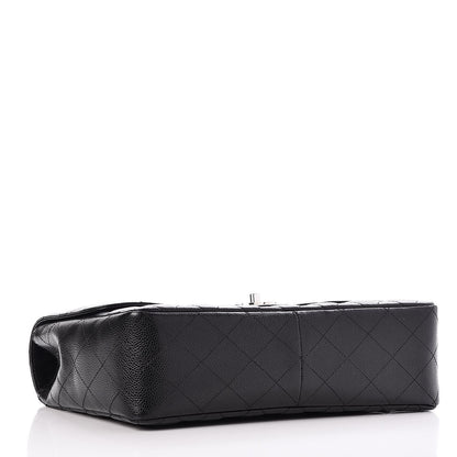 Chanel Caviar Quilted Jumbo Single Flap Black 5 of 9