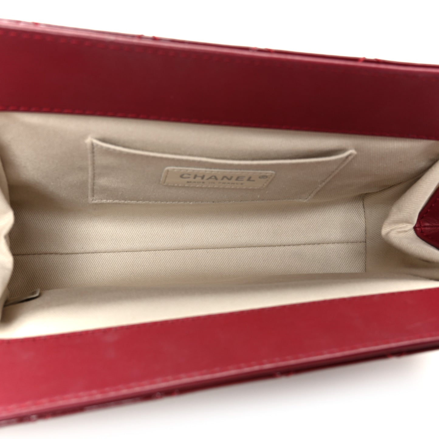 Patent CC Quilted Timeless Clutch Red