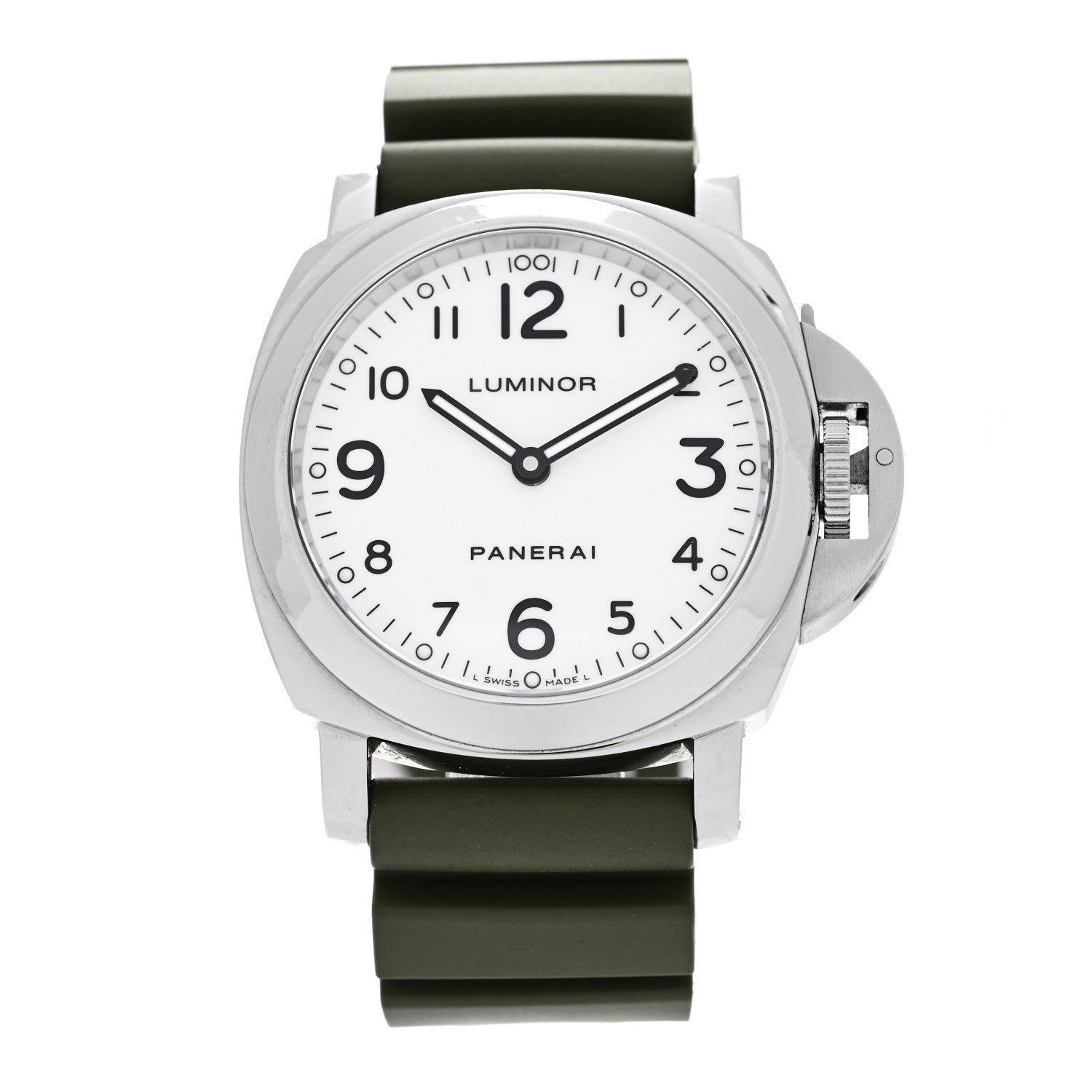 Panerai Stainless Steel Rubber 44mm Luminor Marina Manual Winding Watch White PAM00114 1 of 4