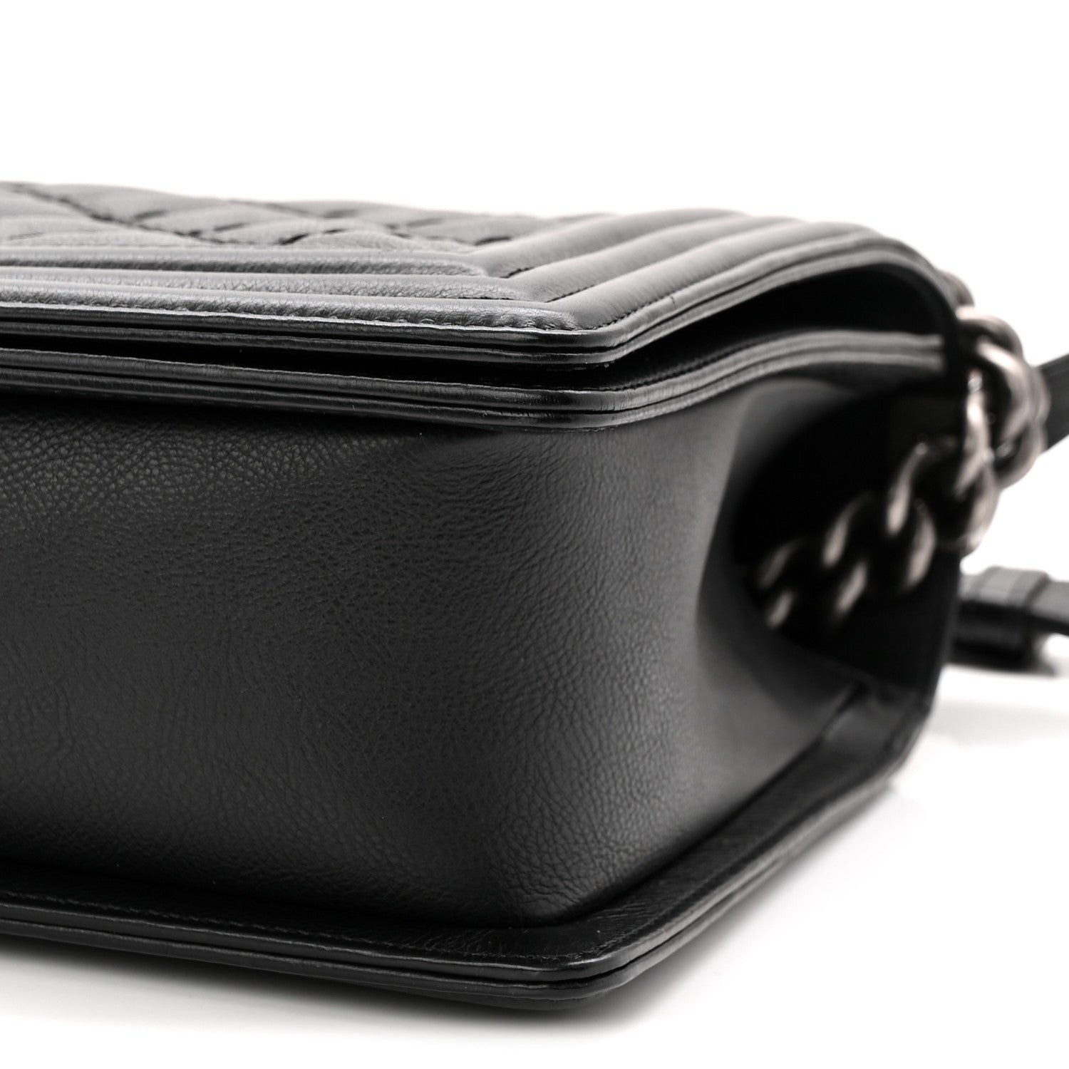 Chanel Calfskin Quilted Double Stitched New Medium Boy Flap Black 10 of 10