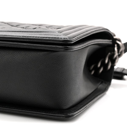 Chanel Calfskin Quilted Double Stitched New Medium Boy Flap Black 10 of 10