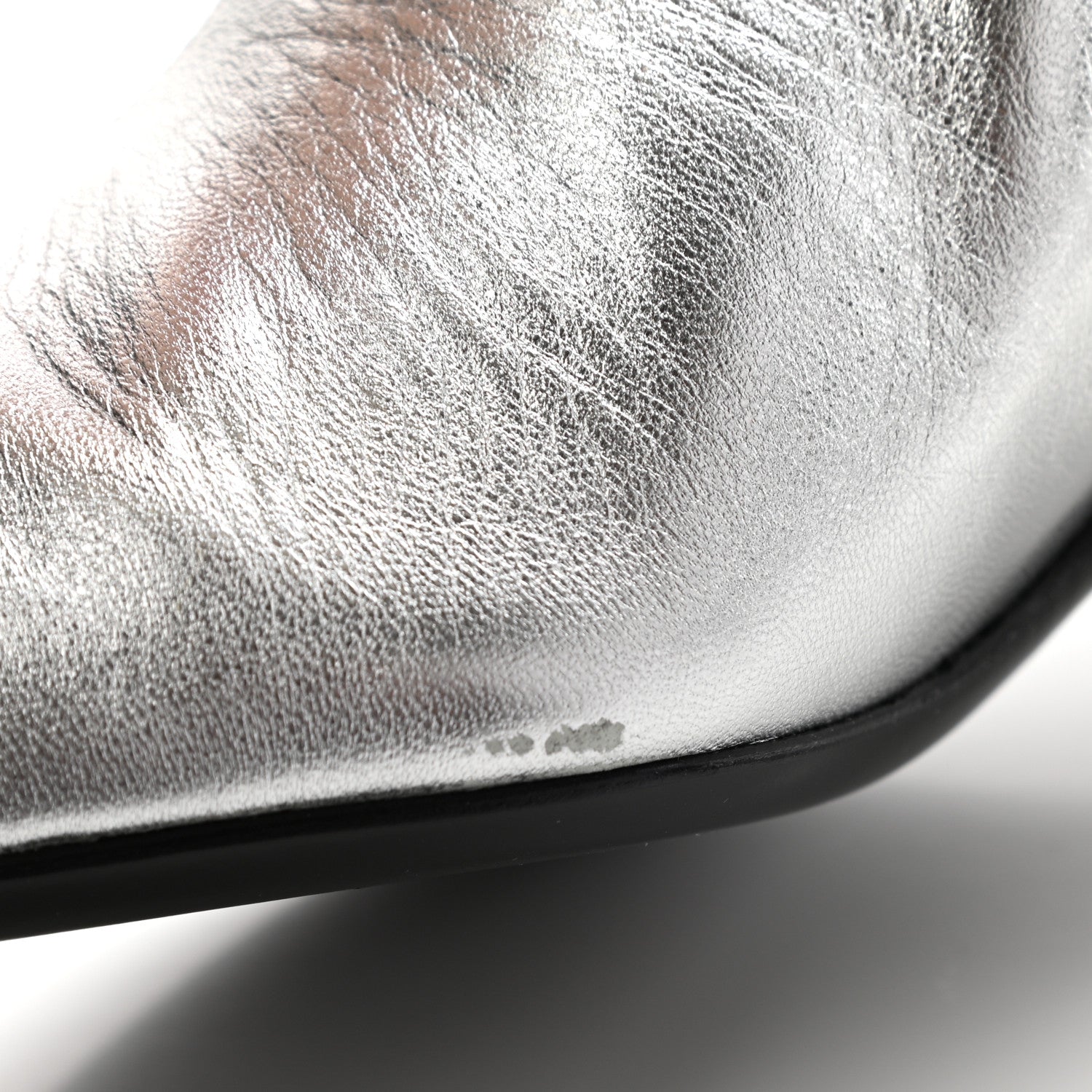 Gucci Nappa Zumi Mid Ankle Boots 38 Silver 11 of 14