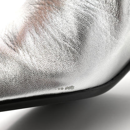 Gucci Nappa Zumi Mid Ankle Boots 38 Silver 11 of 14