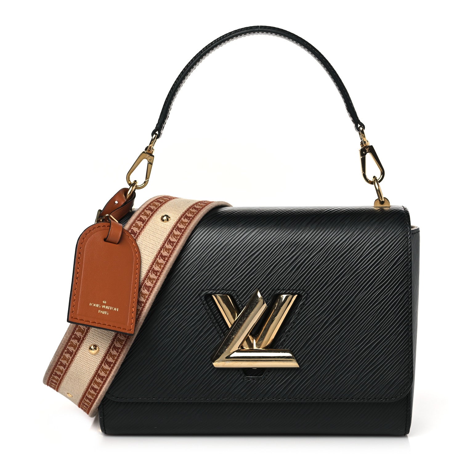 Louis Vuitton Epi Twist Top Handle Shoulder Bag MM Black 1 of 14