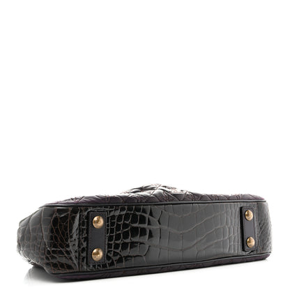Louis Vuitton Monogram Vienna Alligator Sac Fermoir GM Aubergine 4 of 12