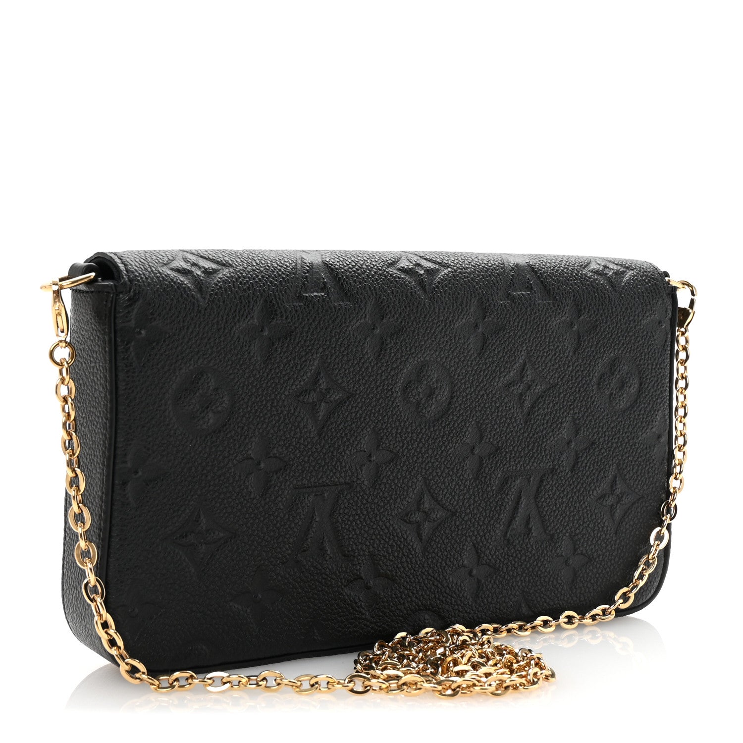 Louis Vuitton Empreinte Pochette Felicie Chain Wallet Black 2 of 10