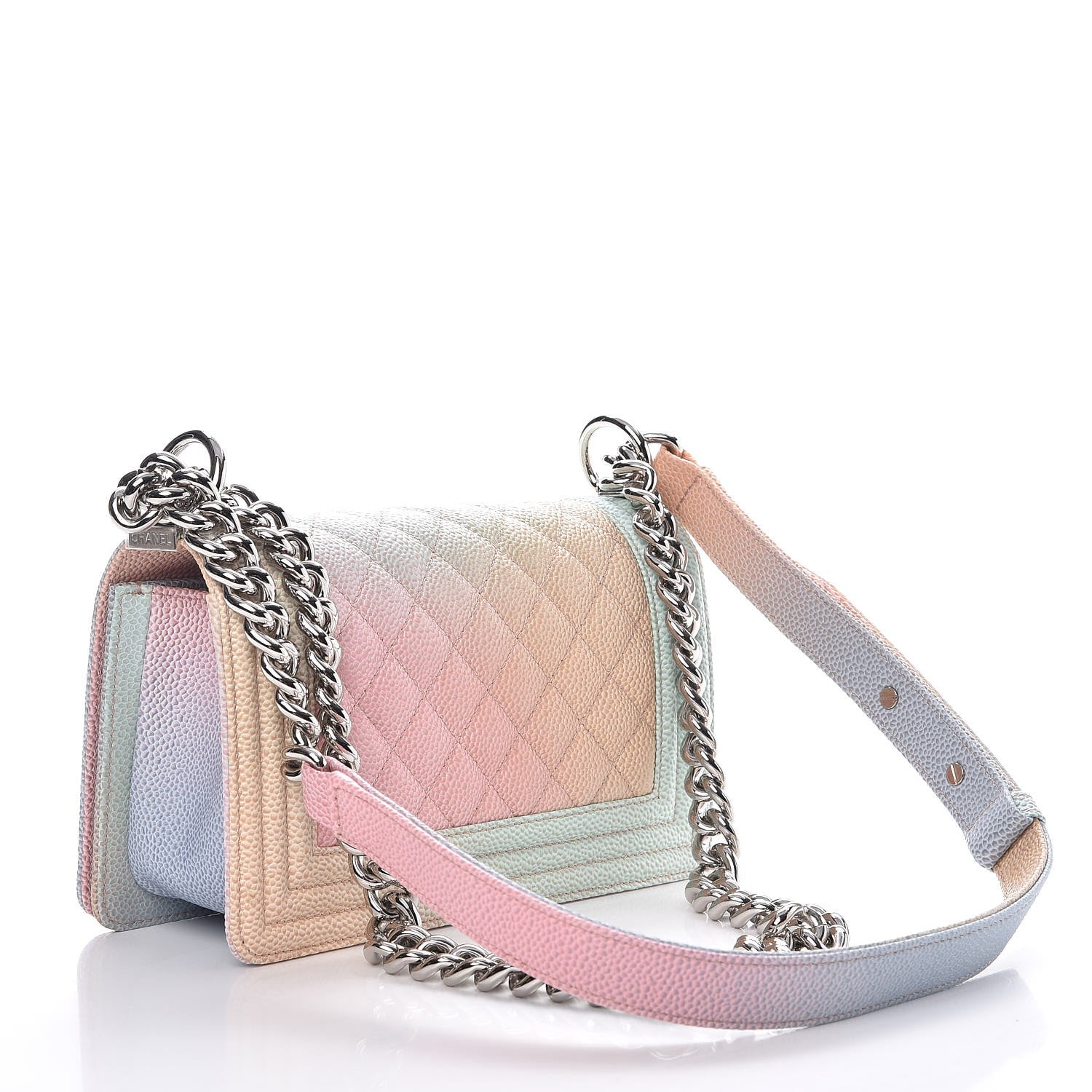 Chanel Caviar Quilted Small Rainbow Boy Flap Multicolor 3 of 9