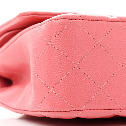 Chanel Caviar Quilted Medium Double Flap Pink 9 of 11