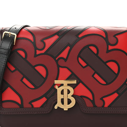 Burberry Calfskin Applique Monogram Medium TB Bag Oxblood 7 of 10