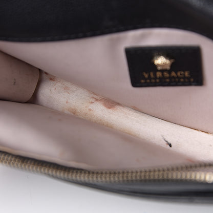 Versace Grained Calfskin Palazzo Chain Evening Bag Black 6 of 8
