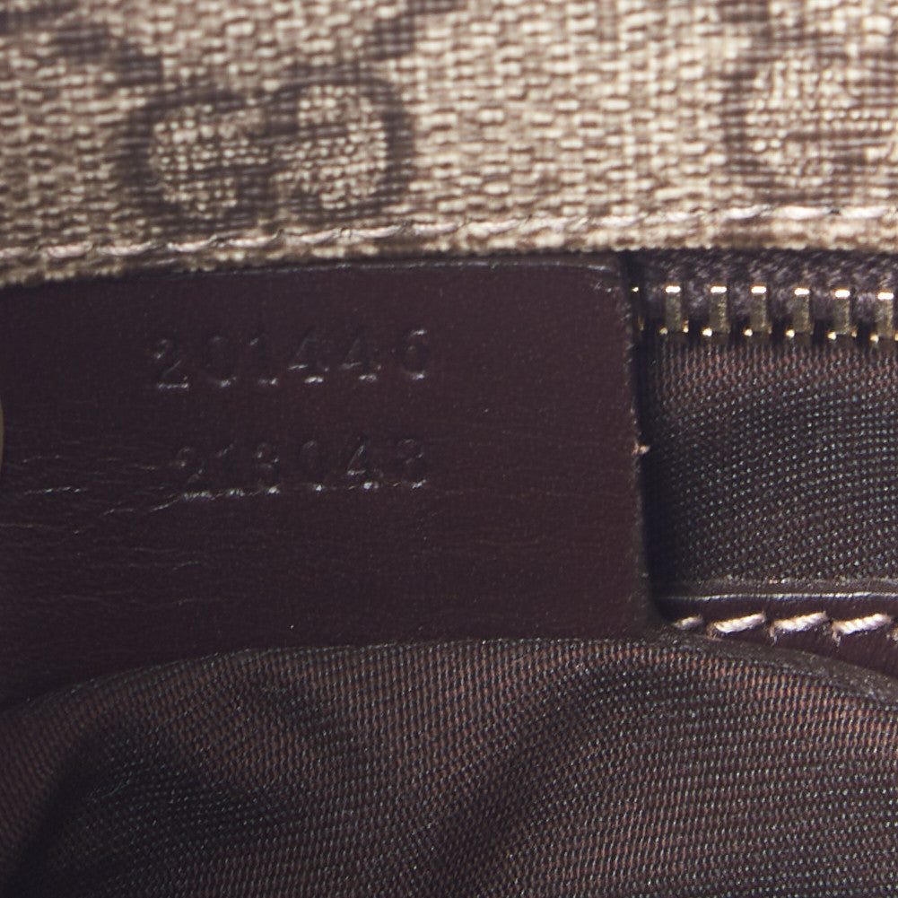 Gucci GG Supreme Monogram Medium Flat Messenger Bag Dark Brown 9 of 9