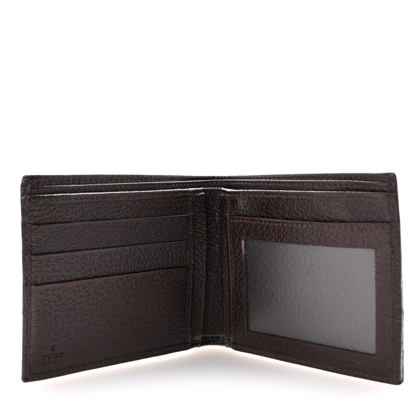 GG Plus Monogram Web Bi-Fold Wallet Dark Brown