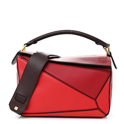 Loewe Calfskin Colorblock Small Puzzle Bag Red 1 of 13