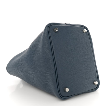 Hermes Taurillon Clemence Picotin Lock 18 PM Bleu de Prusse 4 of 10